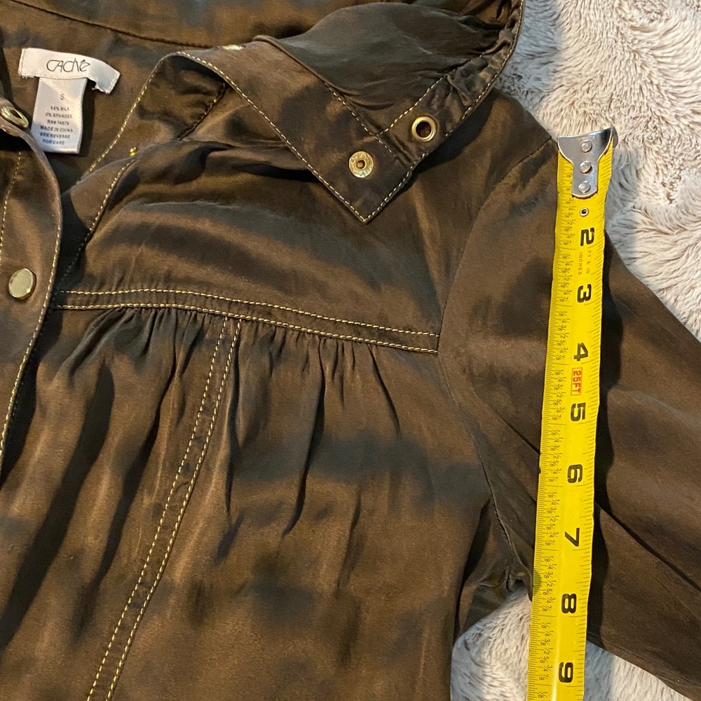 Cache Brown Utility Jacket With Gold Accents - image 7